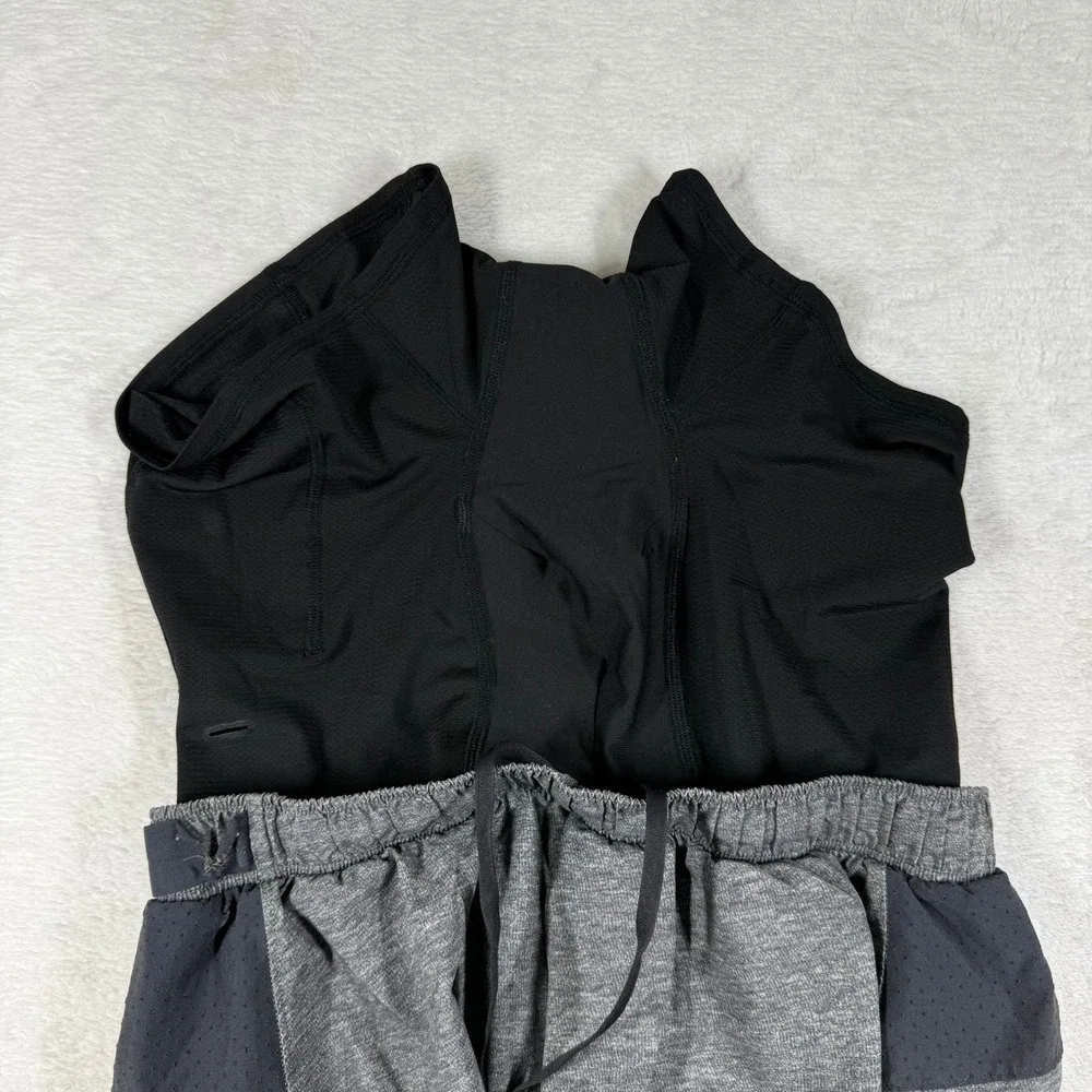 Lululemon Surge Short 6 Mens Small Heathered Black Gray Running Athletic Liner